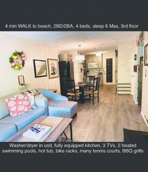 2BD2BA Fiddlers Cove Villa, Swimming Pools, Hot Tub, Tennis Courts, Free Parking, Max 6 guests- 5 mins WALK to beach